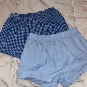 2 pair of blue gingham boxer shorts never worn excellent condition